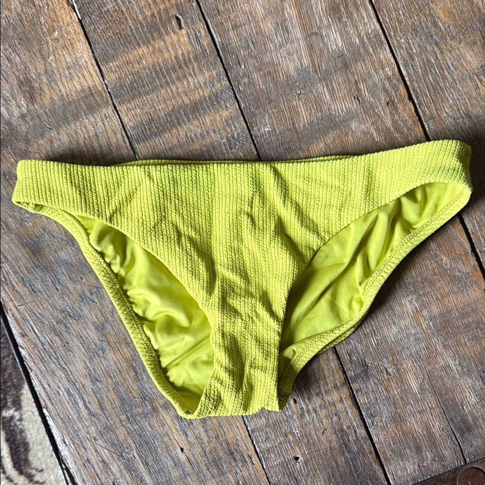 Sanctuary Bright Yellow (“Grello”) Textured Hipster Bikini Bottom - Small